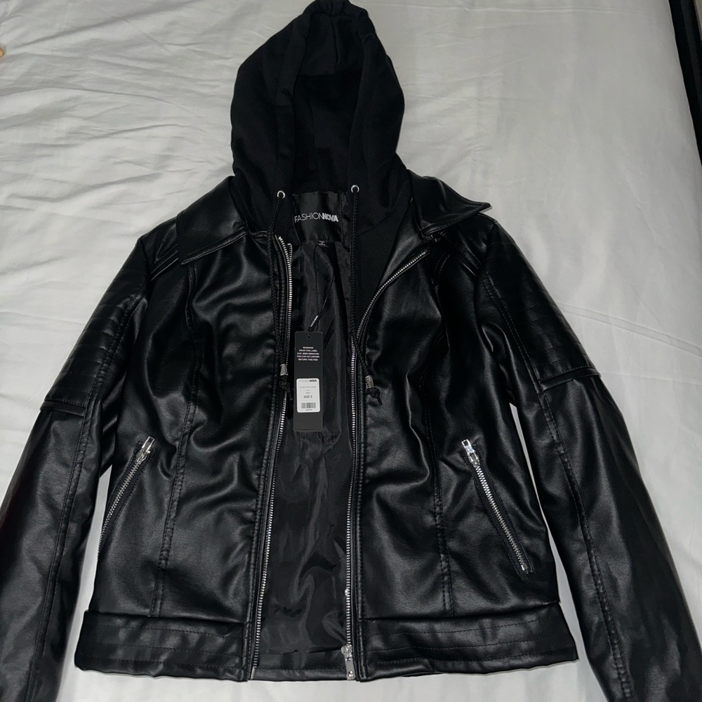 Black Faux Leather Jacket